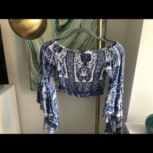 LF smocked crop top